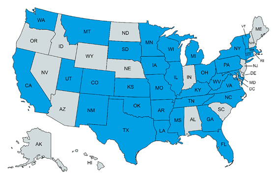 united states map